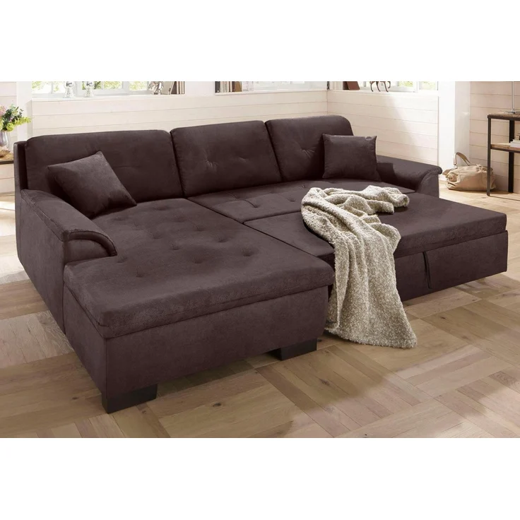 Home affaire Ecksofa BERGEN 267x178 cm, elegantes Design, whlw. mit Bettfunktion L-Form – Bild 2