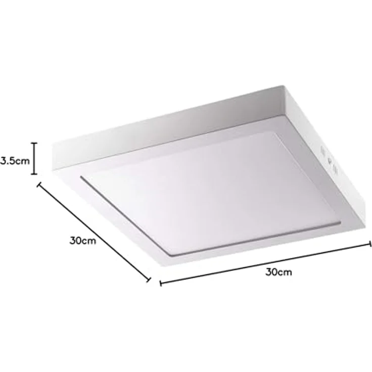 Alco-Albert 9230 LED Deckenleuchte, Aufbauleuchte weiß, 30W, 150 LEDs, 30 x 30 cm, neutralweiß 4000K – Bild 3