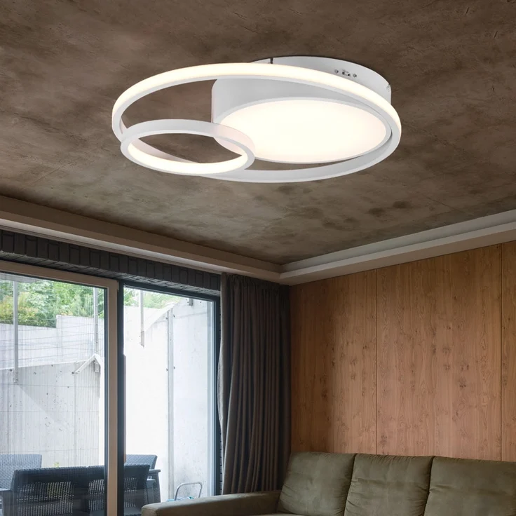 LED Deckenleuchte, weiß-matt, Switch Dimmer, D 48 cm – Bild 2
