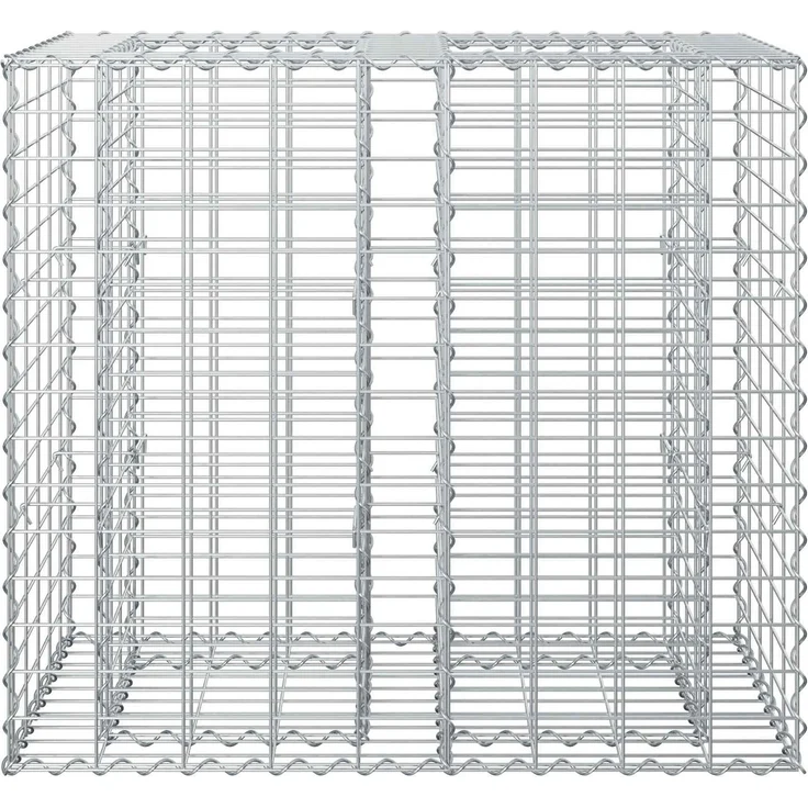 vidaXL Gabionen-Hochbeet 90 x 50 x 80 cm Verzinkter Stahl Silber 42033327 – Bild 6