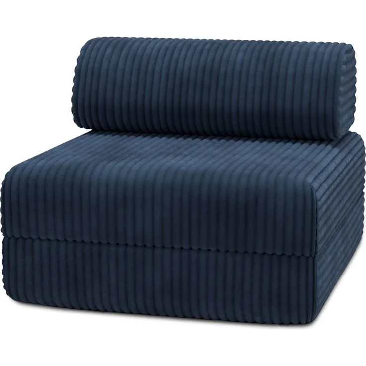 XL blauer Cord-Sessel – Bild 1