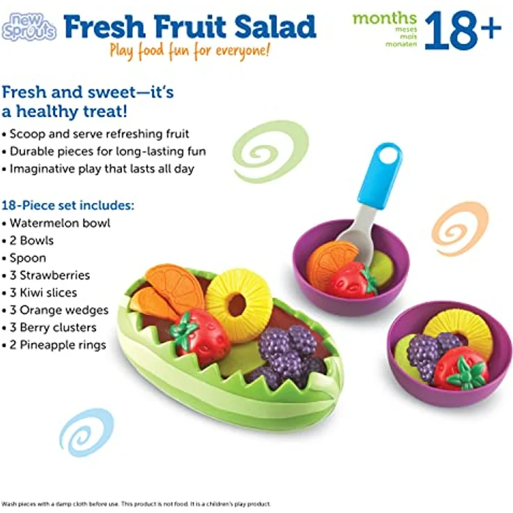 Learning Resources New Sprouts Frischer Obstsalat, Vorschul Rollenspielzeug – Bild 7