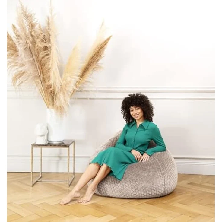 Sitting Point Sitzsack Mink XXL ca. 300 Liter Elfenbein – Bild 3