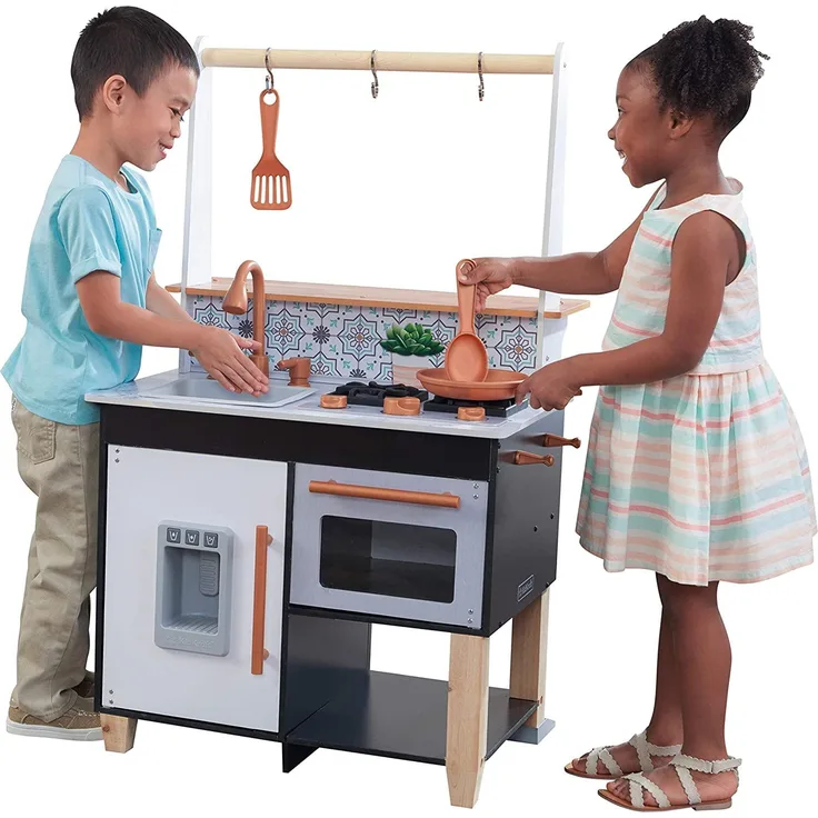 KidKraft 53441 Artisan Island Zubehör mit EZ Kraft Assembly Spielküche aus Holz für Kinder