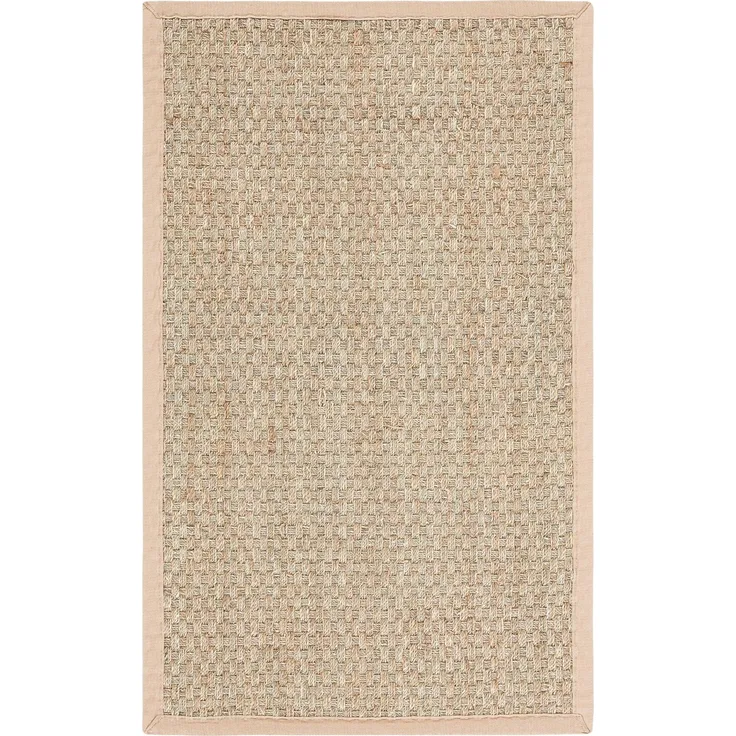 Safavieh Naturfaser Teppich für Wohnzimmer, Esszimmer, Schlafzimmer - Natural Fiber Collection, Kurzer Flor, Natur und Beige, 91 X 152 cm