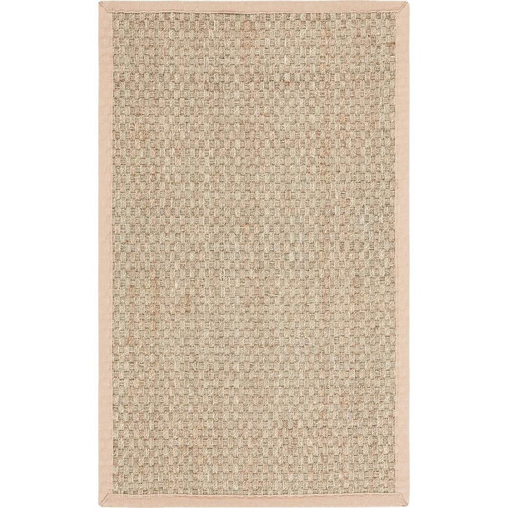 Safavieh Naturfaser Teppich für Wohnzimmer, Esszimmer, Schlafzimmer - Natural Fiber Collection, Kurzer Flor, Natur und Beige, 91 X 152 cm