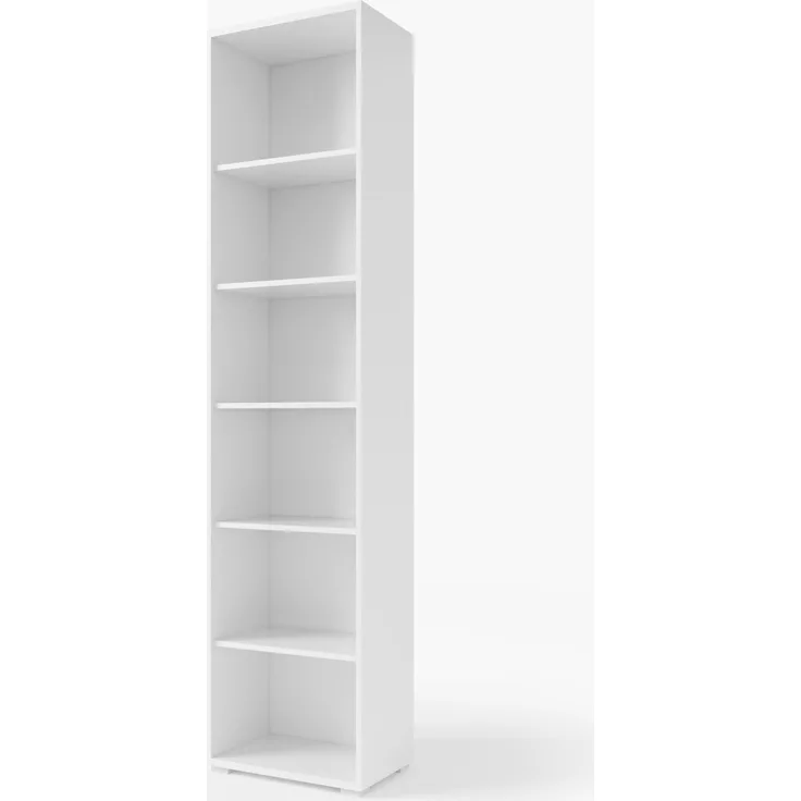 Aktenregal >Clermont< (BxHxT: 52,5x221,2x35 cm) in weiß - 52,5x221,2x35 (BxHxT)