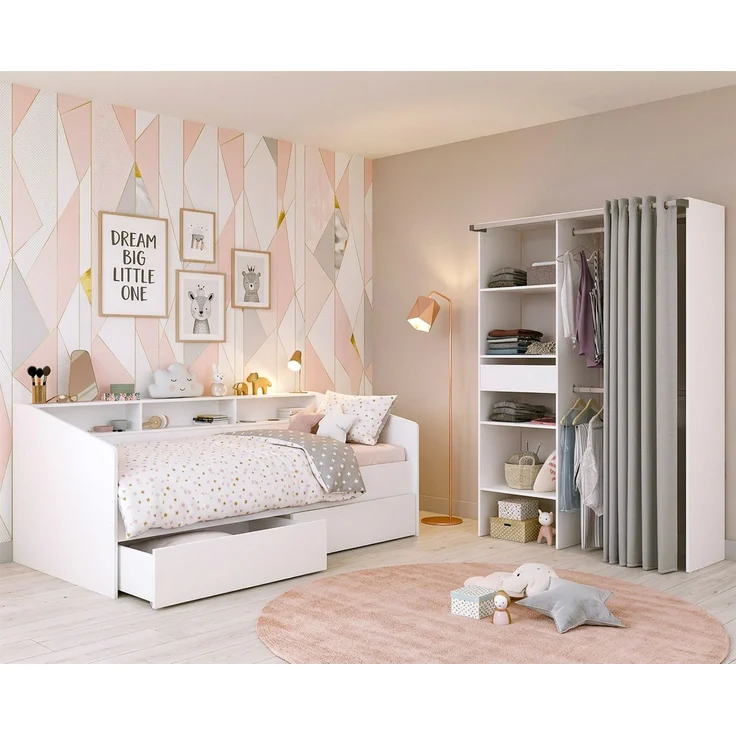 Kinderzimmer Set Parisot Sleep 3-tlg. Holzdekor Weiß/Eiche – Bild 7