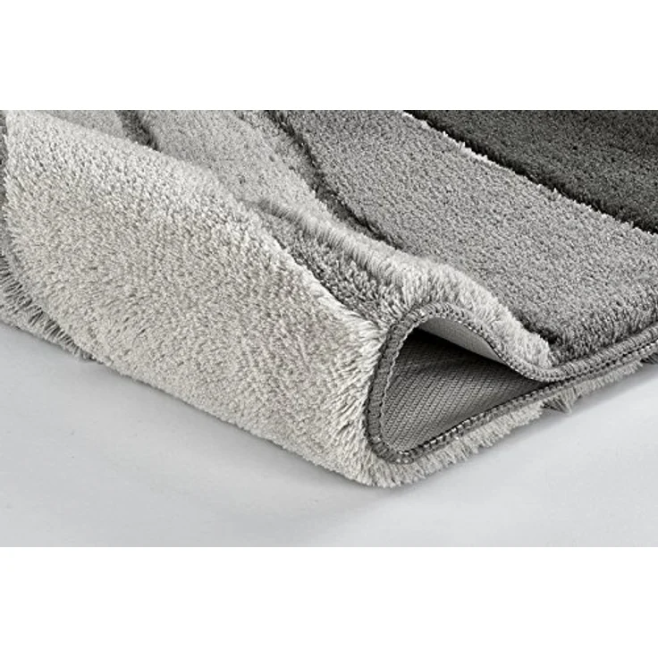 MEUSCH Badematte Ocean, Höhe 23 mm, rutschhemmend beschichtet, fußbodenheizungsgeeignet, Kunstfaser, Badteppich, Wellen Design, mit Farbverlauf, Hoch-Tief Effekt, waschbar – Bild 5