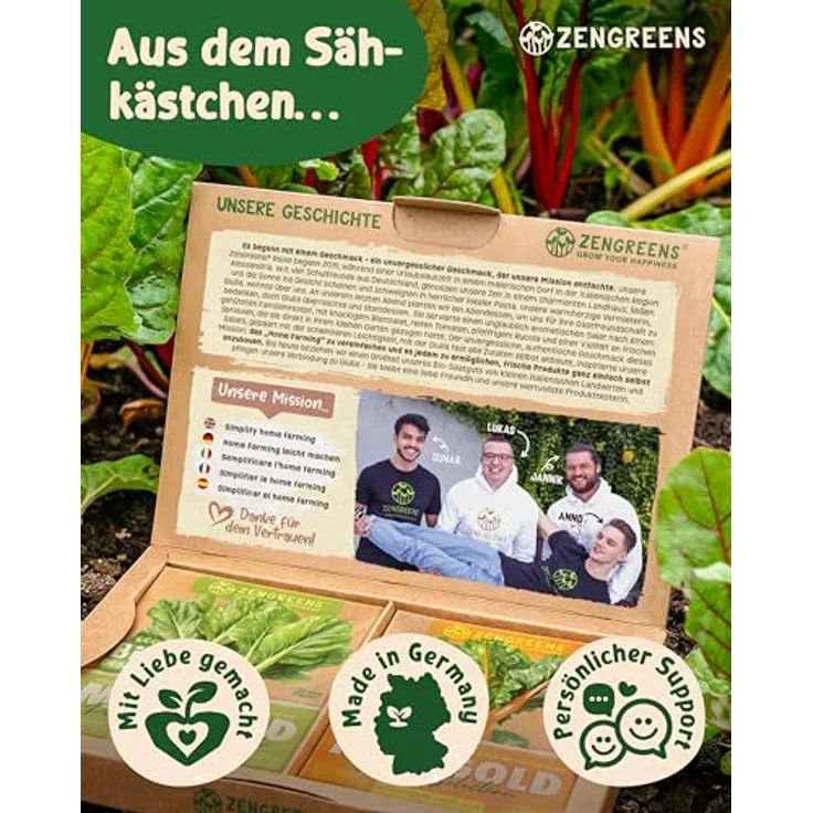 ZenGreens® - Bio Mangoldsamen im 6er Set - 6 Mangold Samen für den einfachen Anbau im Garten, Balkon oder Hochbeet - Pflanzensamen - Saatgut – Bild 6