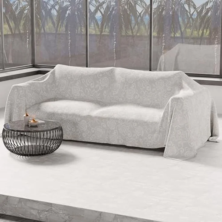 PETTI Artigiani Italiani - Tagesdecke für Einzelbett, Frühling und Sommer, leichte Decke für Einzelbett, Bettdecke, Spitze, Rosen, Taupé, 100% Made in Italy – Bild 2