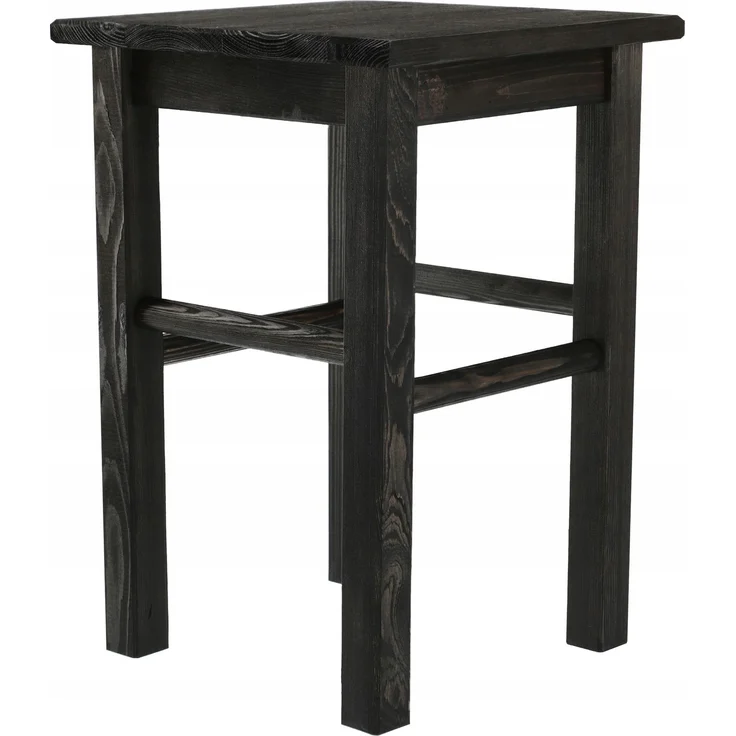 KADAX Holz-Küchenhocker, Hocker, Stuhl, 43,5 cm, massiv schwarz – Bild 9