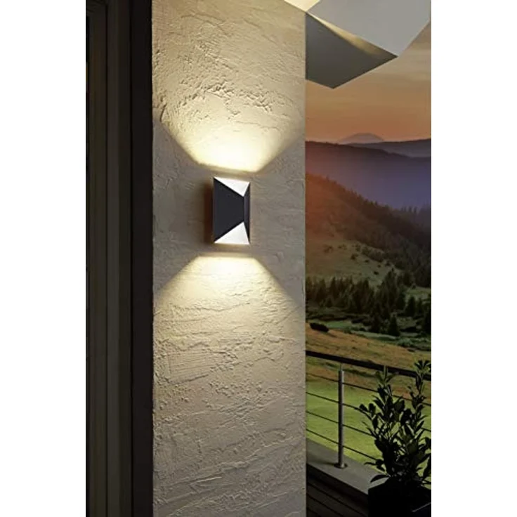 Eglo 93994 Aussen-LED PREDAZZO Up & Downlight anthrazit, weiß, LED max. 2X2,5W – Bild 2