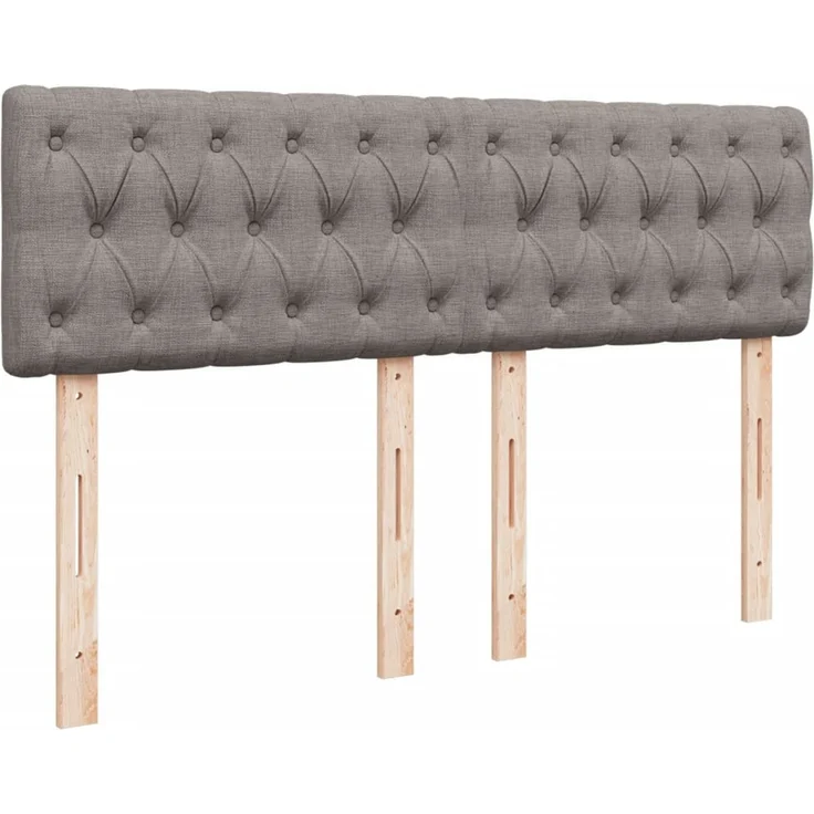 vidaXL Boxspringbett mit Matratze Taupe 140x200 cm Stoff 3285922 – Bild 8