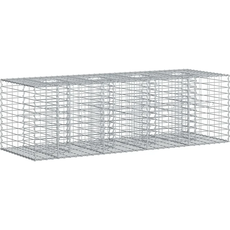 vidaXL Gabionen-Hochbeet 180 x 60 x 55 cm Verzinkter Stahl Silber 42033323 – Bild 2