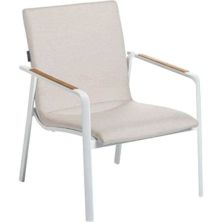KETTLER DIAMOND Lounge Sessel Polster Sunbrella weiß Teak