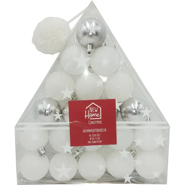 Weihnachtsbaumkugeln 20er-Set 4cm Christbaumschmuck Weihnachtsdeko Baumschmuck