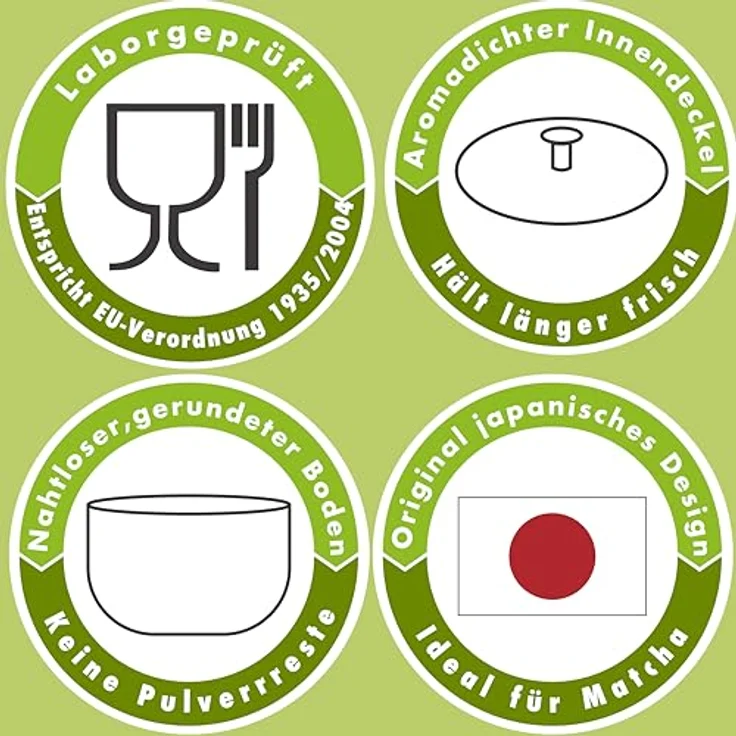 Goodwei Teedose Chazutsu Matcha Teedose aus Metall: japanisches Design, blau, Weißblech, (3-tlg) – Bild 3