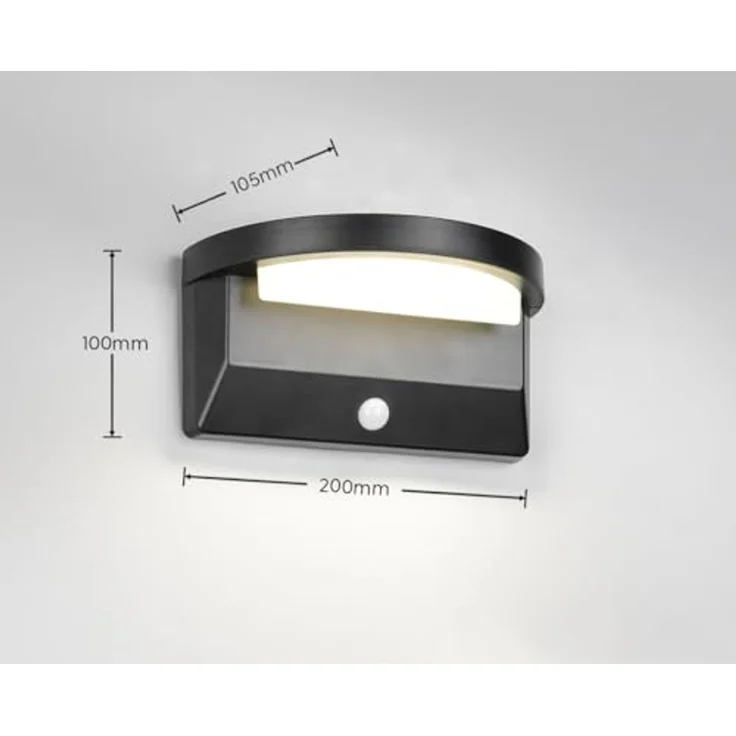Solar Außenwandleuchte MORO auch per USB aufladbar mit Bewegungsmelder, B: 20cm – Bild 4