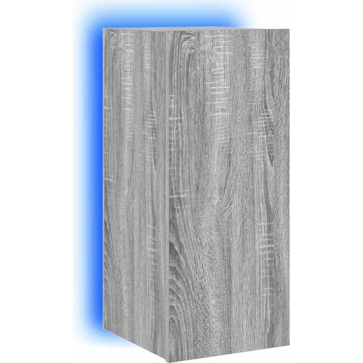 TV-Wandschrank, Fernsehschrank mit LED-Leuchten Grau Sonoma 30,5x35x70 cm – Bild 5