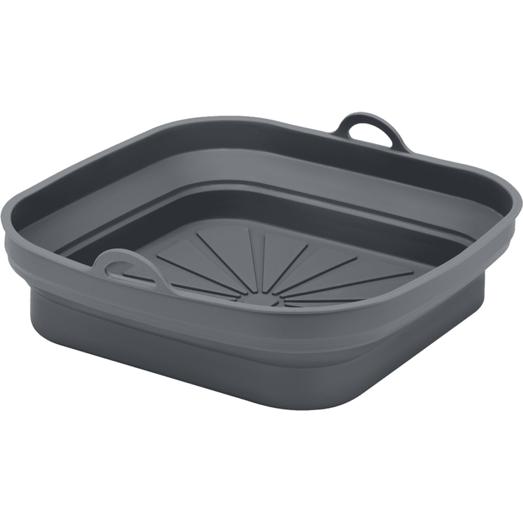 METALTEX 222193000 Faltbarer Silikonkorb für Airfryer 21,5 x 21,5 cm, geeignet für Heißluftfritteuse, Mikrowelle und Ofen