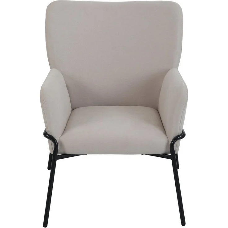 SVITA Loungesessel FREIA, Loungestuhl, Metallbeine, Stoffbezug, Beige – Bild 2