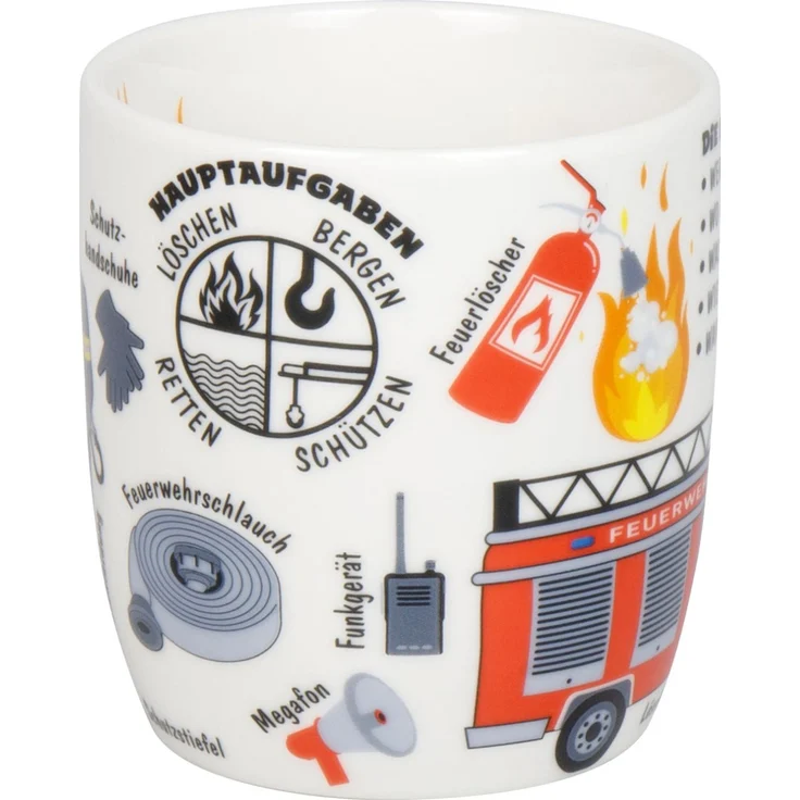KÖNITZ 1172673026 Kid's Wissen Feuerwehr 230 ml aus Porzellan / Kinderbecher – Bild 7