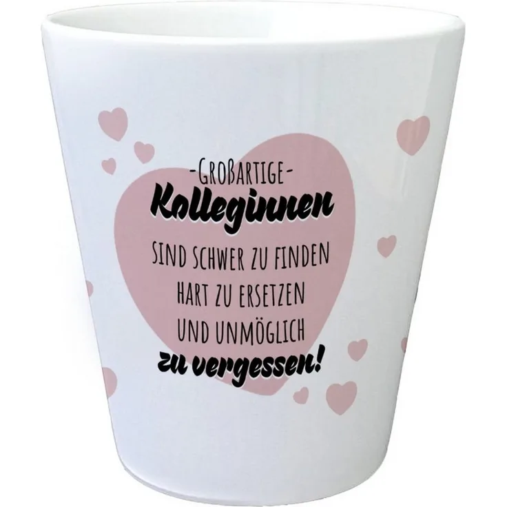 speecheese Blumentopf Herzen Blumentopf mit Spruch Großartige Kolleginnen