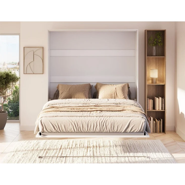 Wandklappbett Schrankbett GRITT 160x200 cm Farbe Weiß ohne Matratze – Bild 5