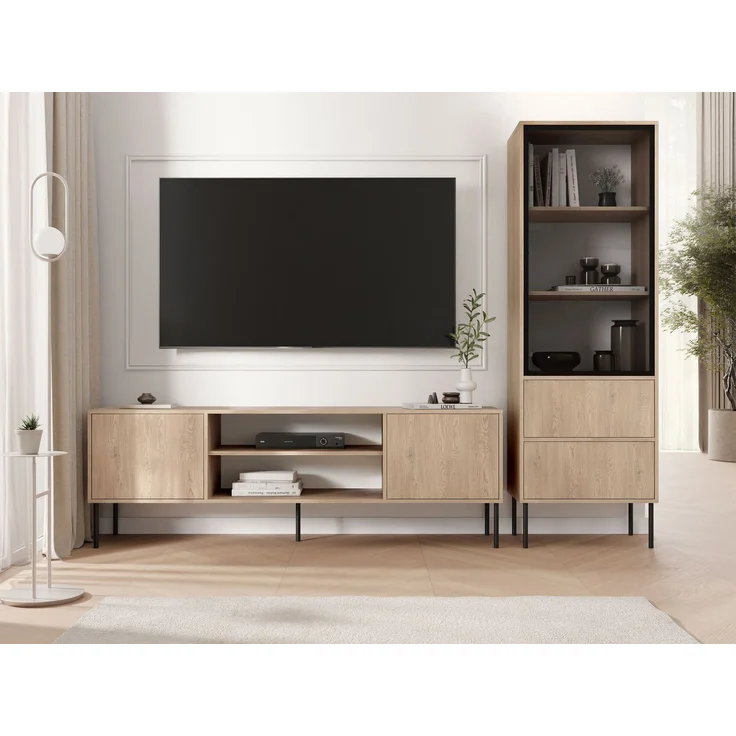 Wohnzimmer-Set Domi I (Farbe: Eiche Cremona) – Bild 1