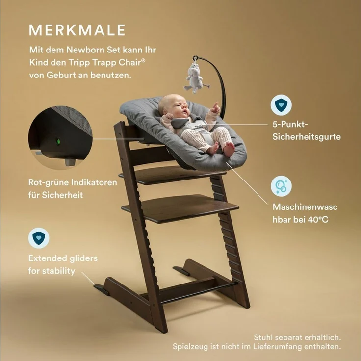 Stokke® Tripp Trapp® Newborn Set™ Deep Grey Grau d