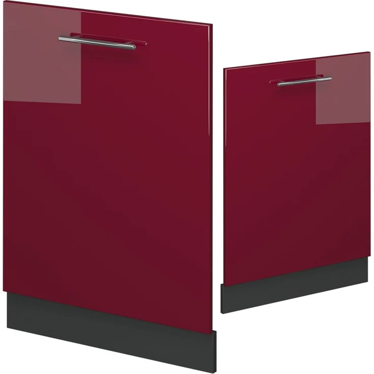 Geschirrspülblende Fame-Line Bordeaux Hochglanz 60 cm ohne Arbeitsplatte Vicco – Bild 4