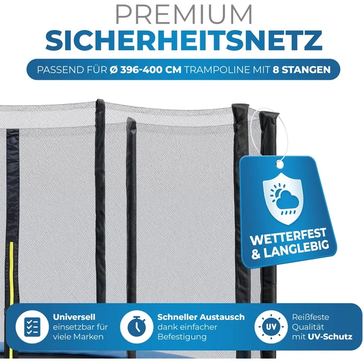 Terena Premium Ersatznetz Sicherheitsnetz für Trampolin 396 cm – Bild 3