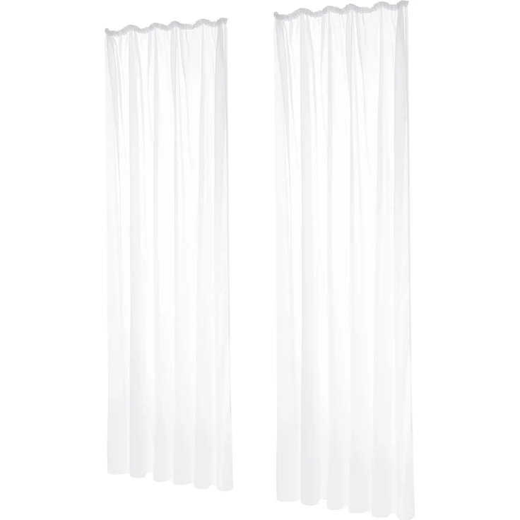 Deconovo Vorhang Gardinen Kräuselband Wohnzimmer Transparent Vorhänge für 2er Set, Store – Bild 4