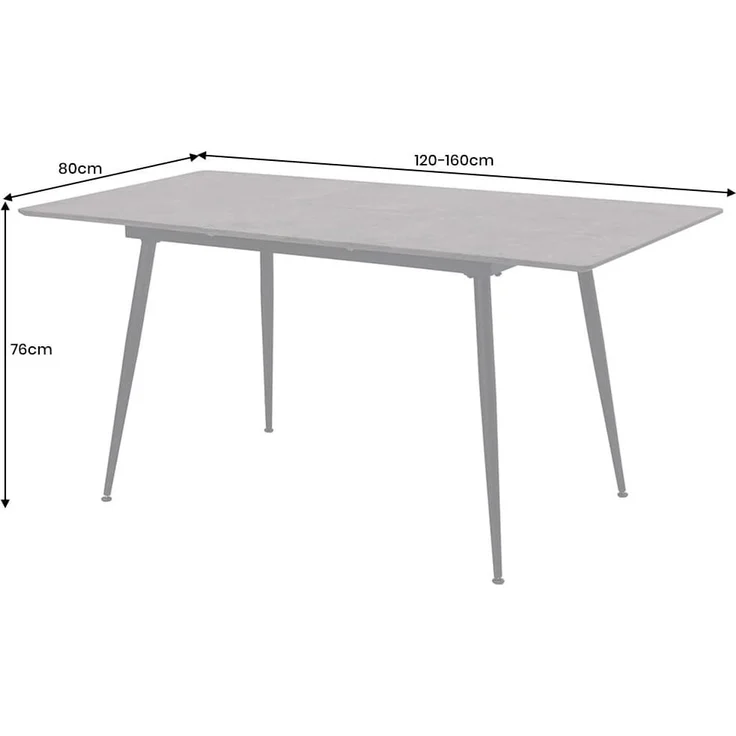 riess-ambiente Esstisch APARTMENT 120-160cm natur-Wildeiche, Metallgestell, ausziehbar, eckig (Einzelartikel, 1-St), verlängerbarer Küchentisch für 6 Personen - ideal für den Essbereich – Bild 3