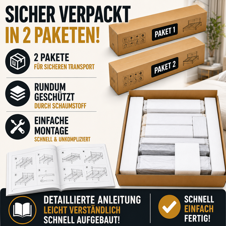 ZUBALIYA Polsterbett 90 x 190 cm mit LED-Beleuchtung, USB-Anschluss, Lattenrost, Kunstleder (PU), Schwarz – Bild 21