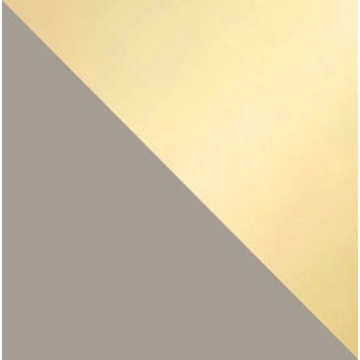 Mirjan24 'Cikzori' Kleiderschrank mit Einlegeböden und Kleiderstange, 3-türig, Laminatplatte, 215 x 58 x 150 cm, Cashmere / Gold, ohne Spiegel – Bild 6