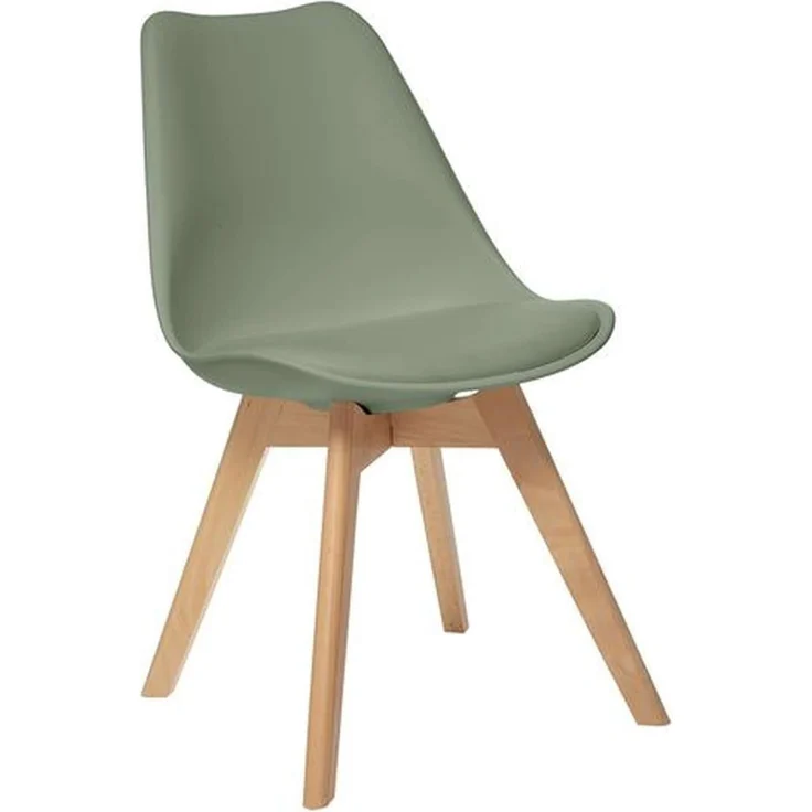 Stuhl, skandinavisch, Khaki – Bild 3
