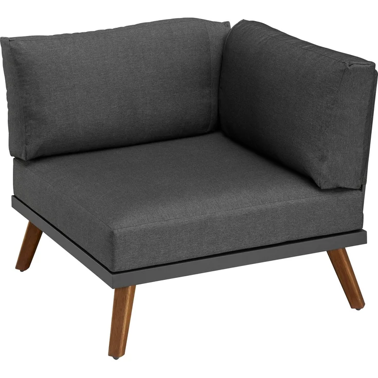 MERXX Gartenlounge-Set Athen, (15-tlg, 1x Eckbank, 1x Tisch 95x95 cm, inkl. Sitz- und Rückenkissen), Aluminiumgestell mit Akazienholz, FSC 100%, Unser Dauertiefpreis – Bild 3