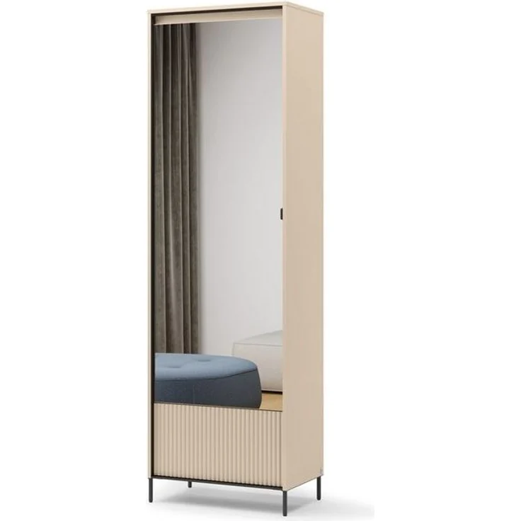 Compleo Garderoben-Set FLORE Modernes Möbelset für Flur, gerifflete Front und LED – Bild 4