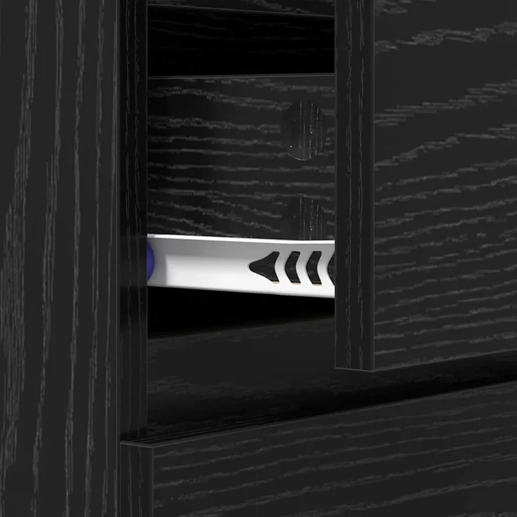 vidaXL Sideboard Schwarz Eichen-Optik 60 x 35 x 70 cm Holzwerkstoff 881955 – Bild 8