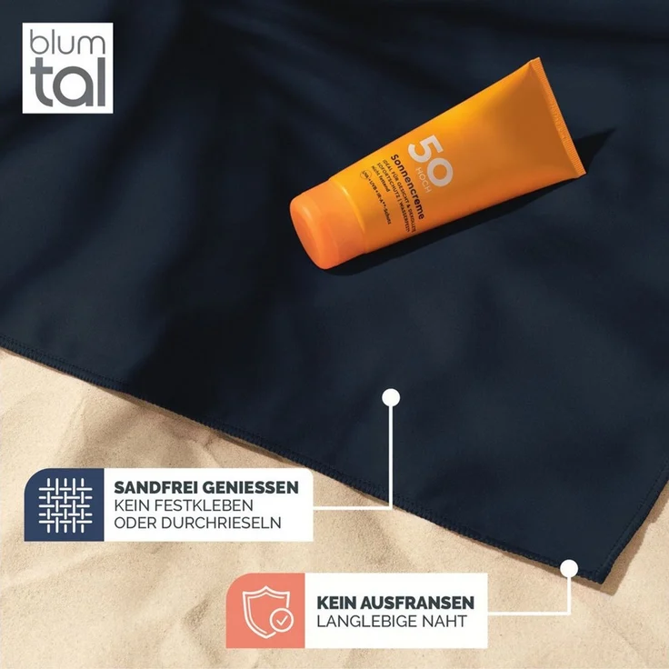 Blumtal Sporthandtuch Mikrofaser Handtuch - kompakte Mikrofaser Handtücher, Mikrofaser (inkl. Transporttasche, einzeln oder als Set verfügbar, 2-St), ultra leicht & schnelltrocknend, Reisehandtuch, Strandhandtuch – Bild 2