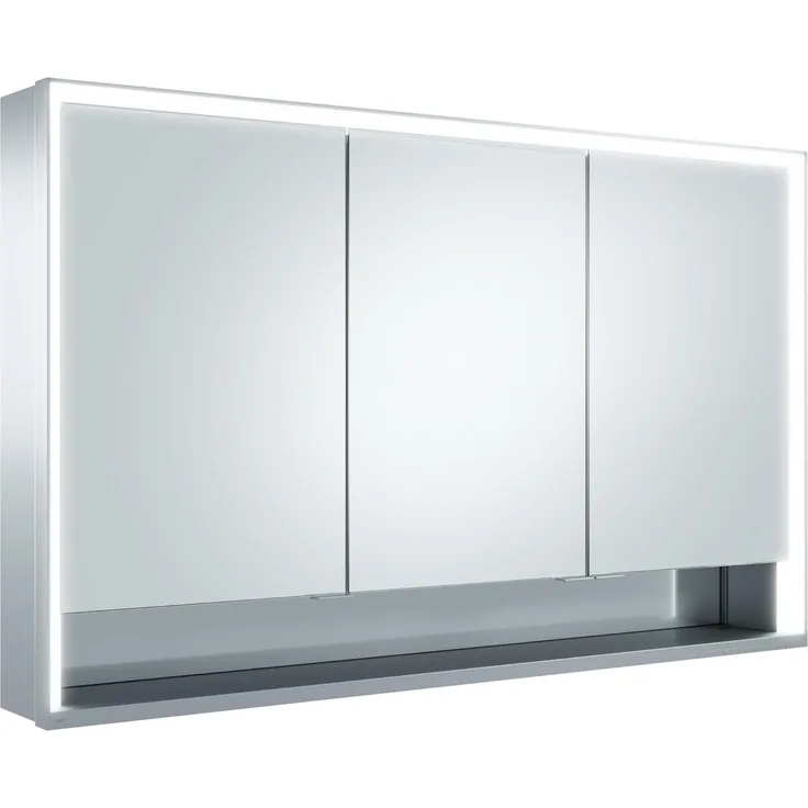Keuco Royal Lumos Spiegelschrank 14305, 3 Drehtüren, Wandvorbau, 1200mm - 14305171301