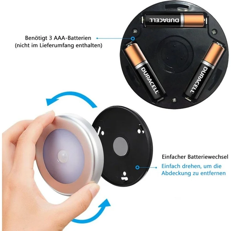 TUWENA Wandleuchte 3 pack Nachtlicht,Nachtlicht mit Bewegungsmelder,Wandlicht Beleuchtung – Bild 2