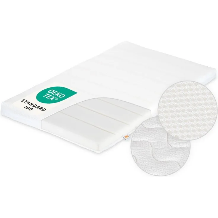 FabiMax Premium Matratze für Beistellbett und Wiege 90x55 cm, aus Kaltschaum, mit innovativem 2 in 1 Bezug