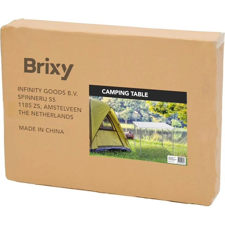 Brixy Campingtisch - klappbar - Gartentisch - 80x60x70 cm - Außen/Innen - Tragegriff - Kompakt - Aluminium - Weiß – Bild 10