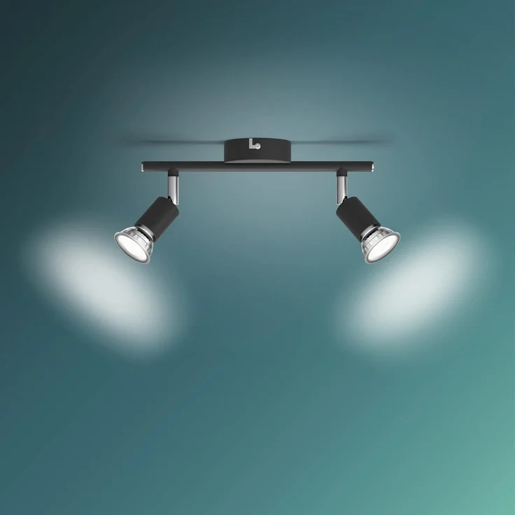 Philips Aufbauspot Strahler Oberflächenbeleuchtung GU10 2 Glühbirne(n) 220-240 V Schwarz – Bild 2