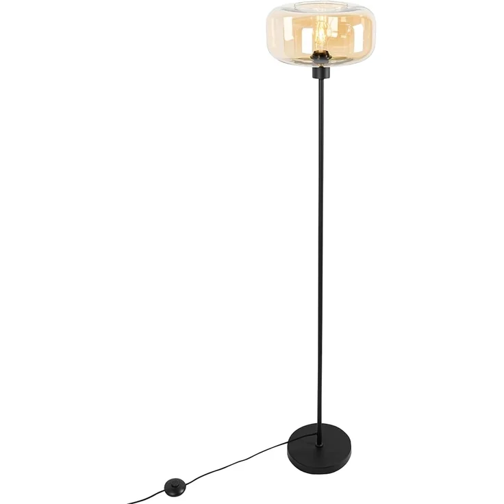 Qazqa Stehlampe Bizle, ohne Leuchtmittel, E27, Beige, Art Deco, Glas, 1-flammig – Bild 7