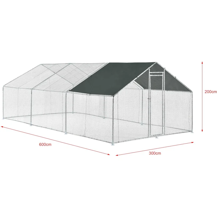 Freilaufgehege Wels mit Sonnendach 3x6x2 m [pro. tec] – Bild 3