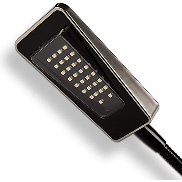 SO-TECH LED Bettleuchte Luminoso Schwarz, dimmbare Schwanenhals Leuchte mit 2 W, warmweiß, 30 LEDs, inkl. Netzteil und Montagematerial – Bild 4